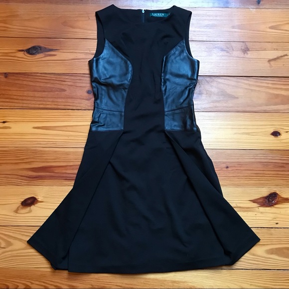 Lauren Ralph Lauren Black Leather Dress, EUC, 2 - Picture 10 of 13
